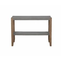 Flash Sale 💯 Alaterre Furniture Newport Faux Concrete And Wood Sofa/TV Console Table With Shelf 🎉 -Convenience Concepts Shop detail2ASR9817