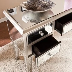 Coupon ???? Metal Benzara Mirrored Console Table ???? -Convenience Concepts Shop detail2BENZ8606