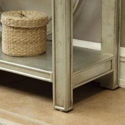 Best Sale 🌟 Wood Coast To Coast Console Table - Silver 🎁 -Convenience Concepts Shop detail2CTCI1192
