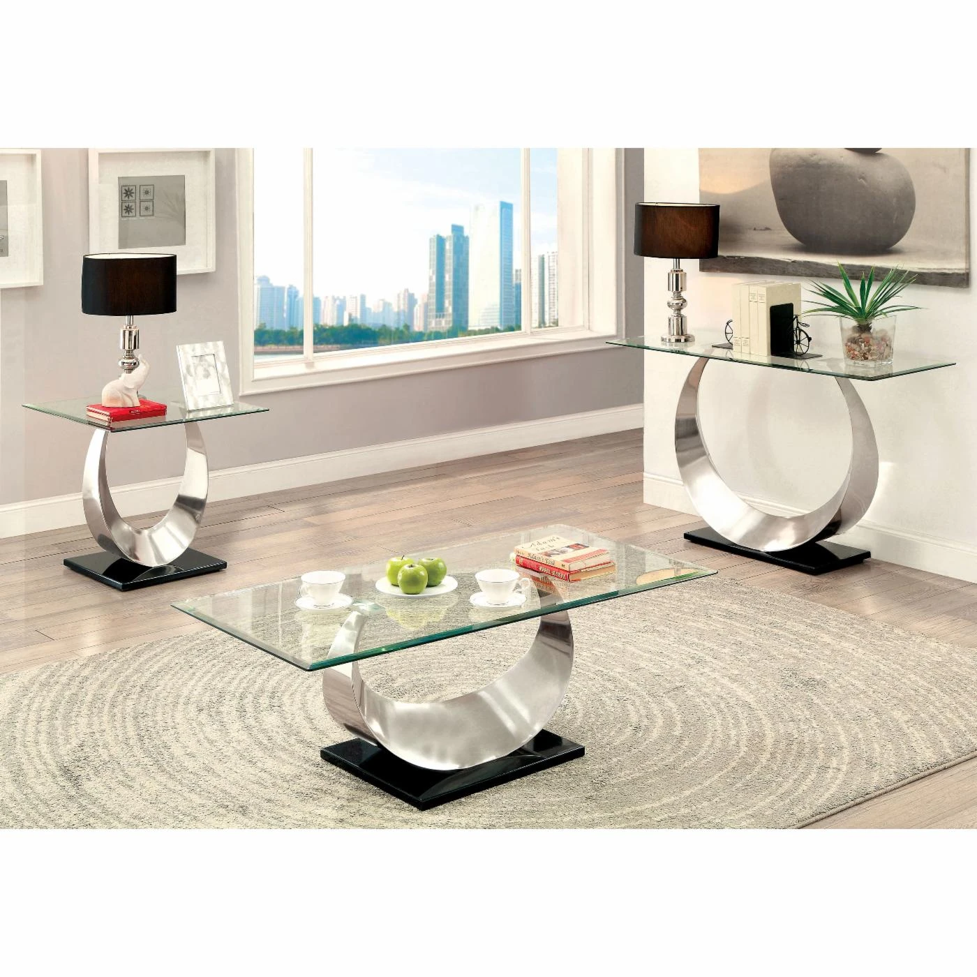Wholesale 🛒 Metal Furniture Of America Meryl U-Shaped Base Sofa Table 🎉 4 Wholesale 🛒 Metal Furniture Of America Meryl U-Shaped Base Sofa Table 🎉 - Image 4