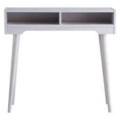 Brand new 🛒 Wood Furniture Of America Funkhouser Mid-Century 2-Shelf Console Table - Weathered Walnut 🔥 -Convenience Concepts Shop detail2ENLB5602