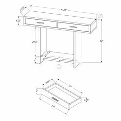 Best Sale ???? Wood Monarch Specialties Contemporary 2 Drawer Console Table ✨ 13 Best Sale ???? Wood Monarch Specialties Contemporary 2 Drawer Console Table ✨ -Convenience Concepts Shop detail2MON1648