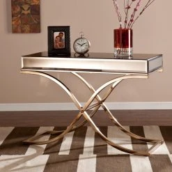 Top 10 🎁 Metal Southern Enterprises Ava Mirrored Console Table 🛒 -Convenience Concepts Shop detail2SEI1824