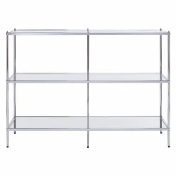 Best Pirce ???? Metal Southern Enterprises Knox Glam Mirrored Console Table - Chrome ???? -Convenience Concepts Shop detail2SEI2376