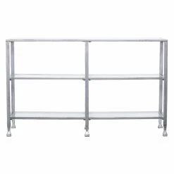 Outlet 😀 Southern Enterprises Jaymes Metal / Glass 3-Tier Console Table/Media Stand 👏 -Convenience Concepts Shop detail2SEI2393
