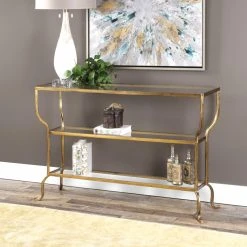 Brand new 🔥 Metal Uttermost Deline Console Table 💯 -Convenience Concepts Shop detail2UMC7075