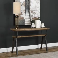 Best Sale ⭐ Metal Uttermost Domini Industrial Console Table 🔔 -Convenience Concepts Shop detail2UMC8259