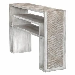Coupon 🌟 Wood Uttermost Genara Carved Console Table ✔️ -Convenience Concepts Shop detail2UMC8980