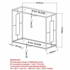 Coupon 🎁 Metal !nspire Console Table With Glass Top 👍 -Convenience Concepts Shop detail2WORW259