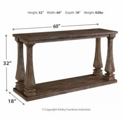 Best Sale 😀 Wood Signature Design By Ashley Johnelle Sofa Table 😉 -Convenience Concepts Shop detail3ASHY6116