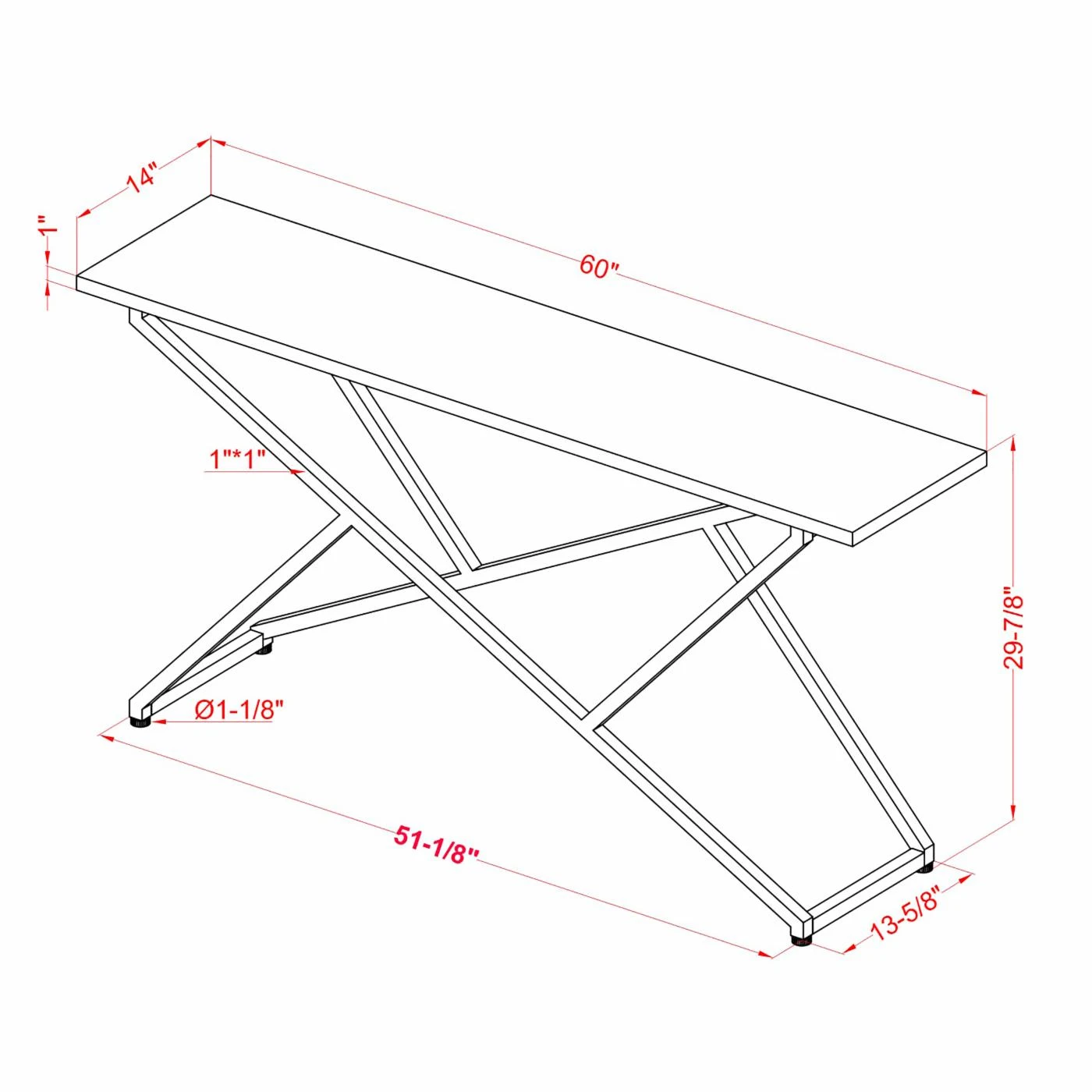 Discount π₯° Metal Furniture Of America Meeker Contemporary Rectangular Console Table π₯° 6 Discount π₯° Metal Furniture Of America Meeker Contemporary Rectangular Console Table π₯° - Image 6