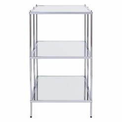 Best Pirce ???? Metal Southern Enterprises Knox Glam Mirrored Console Table - Chrome ???? -Convenience Concepts Shop detail3SEI2376