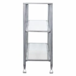 Outlet 😀 Southern Enterprises Jaymes Metal / Glass 3-Tier Console Table/Media Stand 👏 -Convenience Concepts Shop detail3SEI2393