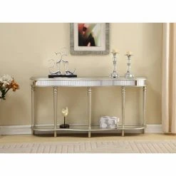 Best deal ✔️ Wood Coast To Coast Mirrored Console Table - Silver 💯 -Convenience Concepts Shop detail4CTCI1194