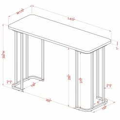 Discount 👍 Metal Furniture Of America Derby Hill Contemporary Console Table 😀 -Convenience Concepts Shop detail4ENLB5768