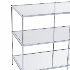 Best Pirce ???? Metal Southern Enterprises Knox Glam Mirrored Console Table - Chrome ???? -Convenience Concepts Shop detail4SEI2376
