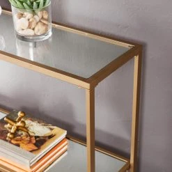 Cheapest 🤩 Metal Southern Enterprises Horten Narrow Console Table 🛒 -Convenience Concepts Shop detail4SEI2485