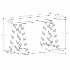 Flash Sale ⭐ Brooklyn & Max Brooklyn + Max Spokane Pine Wood Console Table 🤩 -Convenience Concepts Shop detail4SIMP1139