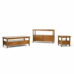 Cheap ???? Brooklyn & Max Rectangle Brooklyn + Max Lexington Pine Wood Console Table ???? -Convenience Concepts Shop detail4SIMP1142
