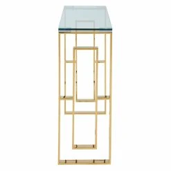 Discount 😍 Metal !nspire Stainless Steel Block Design Console Table ⌛ -Convenience Concepts Shop detail4WORW206