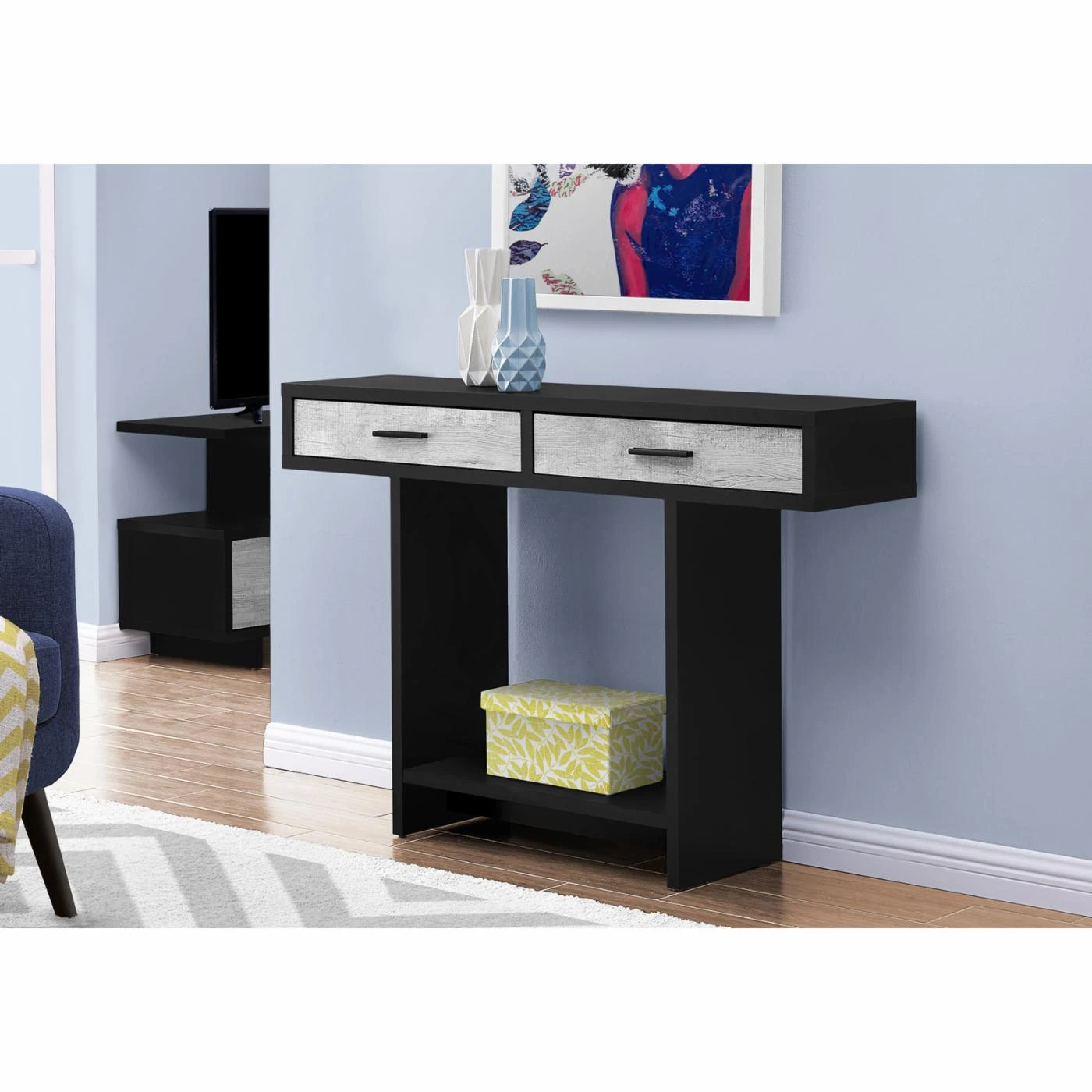 Best Sale ???? Wood Monarch Specialties Contemporary 2 Drawer Console Table ✨ 8 Best Sale ???? Wood Monarch Specialties Contemporary 2 Drawer Console Table ✨ - Image 8