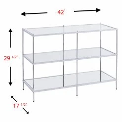 Best Pirce ???? Metal Southern Enterprises Knox Glam Mirrored Console Table - Chrome ???? -Convenience Concepts Shop detail5SEI2376