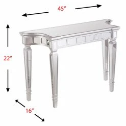 Cheap 😉 Glass Southern Enterprises Glenview Glam Mirrored Console Table - Matte Silver 🥰 15 Cheap 😉 Glass Southern Enterprises Glenview Glam Mirrored Console Table - Matte Silver 🥰 -Convenience Concepts Shop detail5SEI2401