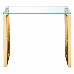 Discount 😍 Metal !nspire Stainless Steel Block Design Console Table ⌛ -Convenience Concepts Shop detail5WORW206