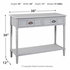 Hot Sale 🌟 Wood Signature Design By Ashley Goverton Console Table ❤️ -Convenience Concepts Shop detail6ASHY6167