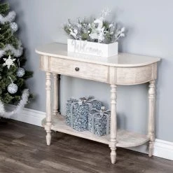 Buy 🌟 Butler Specialty Wood Butler Danielle Marble Console Table - Rustic Gray 🔔 -Convenience Concepts Shop detail6BTR3757