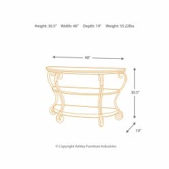 Budget 🧨 Metal Signature Design By Ashley Nestor Sofa Table 👏 -Convenience Concepts Shop detail7ASHY799