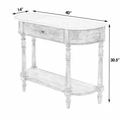 Buy 🌟 Butler Specialty Wood Butler Danielle Marble Console Table - Rustic Gray 🔔 -Convenience Concepts Shop detail7BTR3757