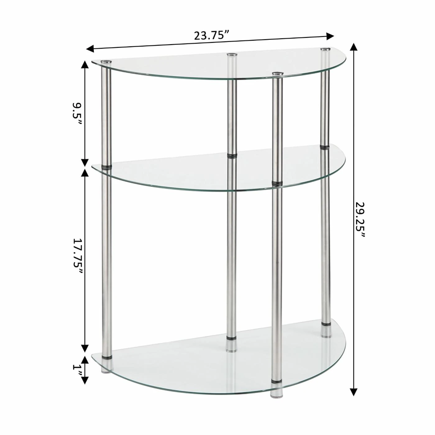 Cheap 🔔 Metal Convenience Concepts 3 Tiered Console Table 🔔 4 Cheap 🔔 Metal Convenience Concepts 3 Tiered Console Table 🔔 - Image 4