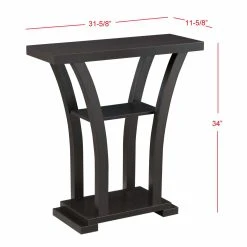 Wholesale 🌟 Wood Crown Mark Draper Rectangular Console Table 😉 -Convenience Concepts Shop detail7CROW053