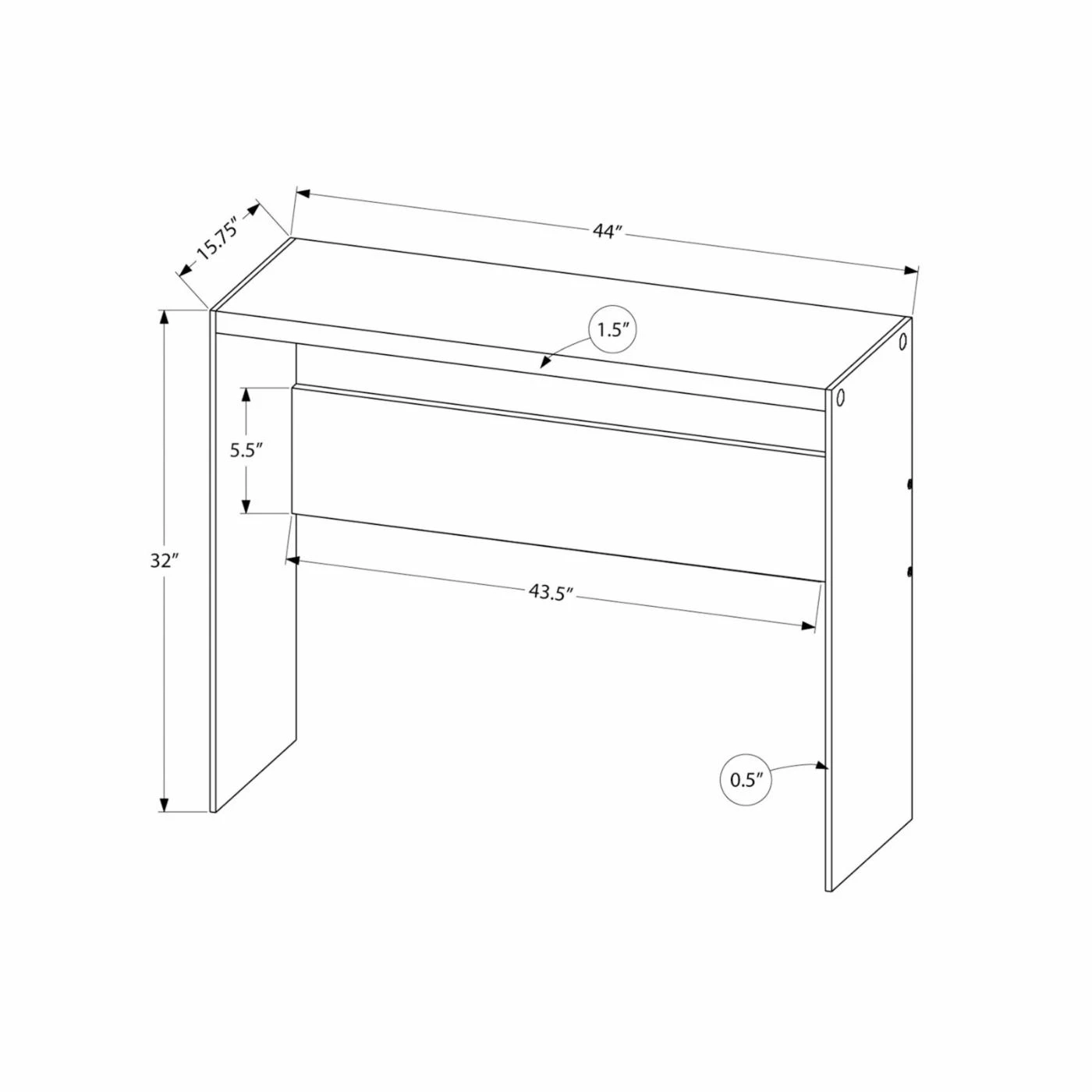 Cheapest π Glass Monarch Specialties Console Table - Glossy White β 2 Cheapest π Glass Monarch Specialties Console Table - Glossy White β - Image 2