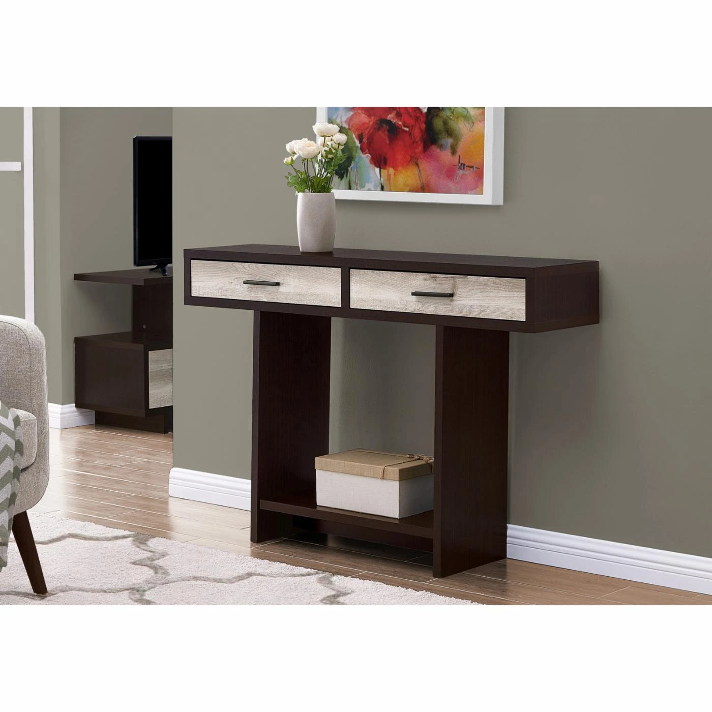 Best Sale ???? Wood Monarch Specialties Contemporary 2 Drawer Console Table ✨ 10 Best Sale ???? Wood Monarch Specialties Contemporary 2 Drawer Console Table ✨ - Image 10