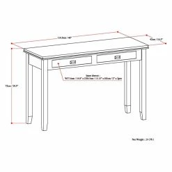 Cheap ✨ Brooklyn & Max Brooklyn + Max Holden Wood 46 In. Wide Contemporary Console Sofa Table ???? -Convenience Concepts Shop detail7SIMP1634