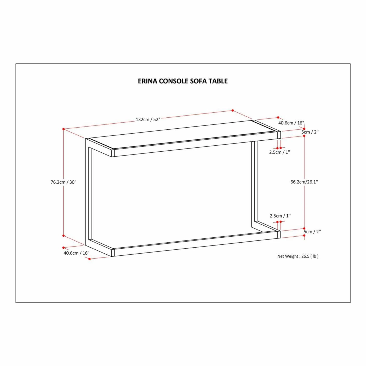 Cheap ???? HN Home Wesley Modern Farmhouse Solid Acacia Wood And Metal 52 In. Console Sofa Table ???? 7 Cheap ???? HN Home Wesley Modern Farmhouse Solid Acacia Wood And Metal 52 In. Console Sofa Table ???? - Image 7