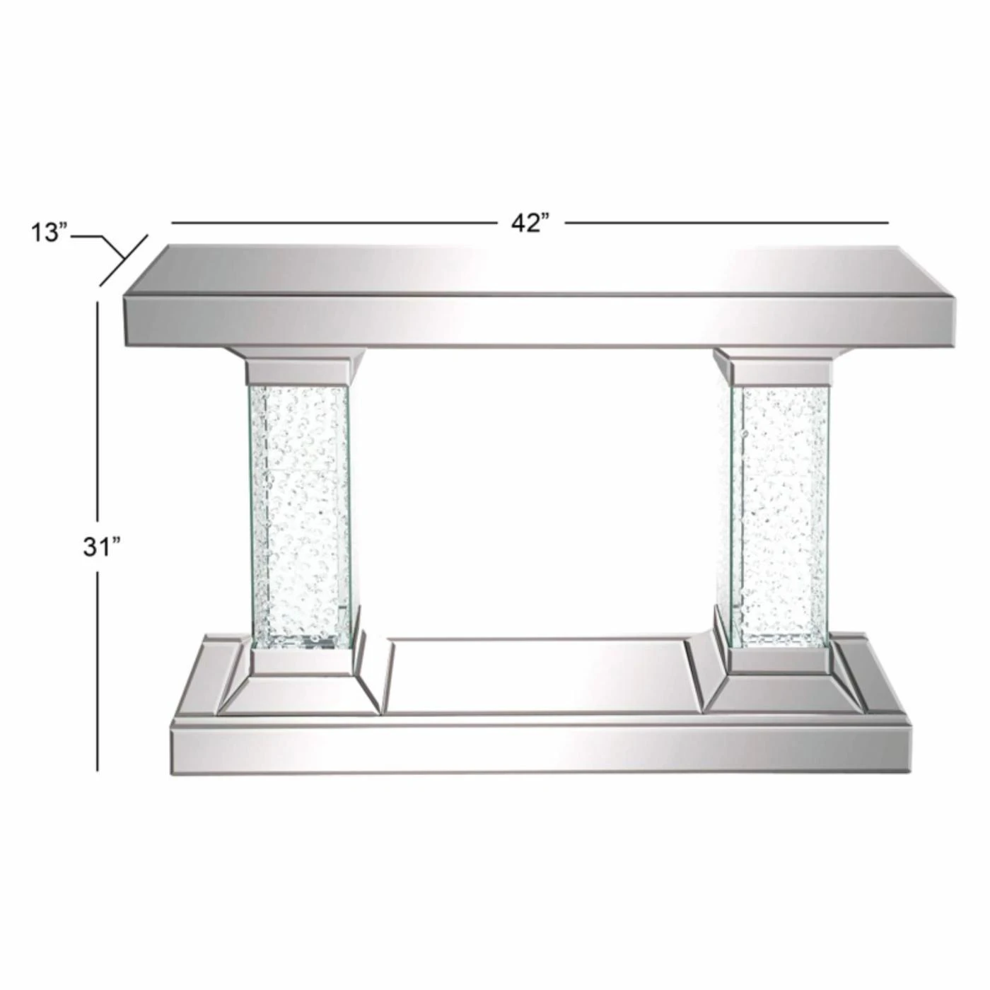 Promo π Glass DecMode Crystal Pedestal Rectangular Console Table π― 3 Promo π Glass DecMode Crystal Pedestal Rectangular Console Table π― - Image 3