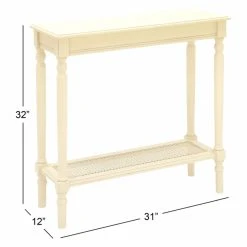 Hot Sale ???? Wood DecMode Rectangular Console Table With Shelf ???? -Convenience Concepts Shop detail7UMA6178