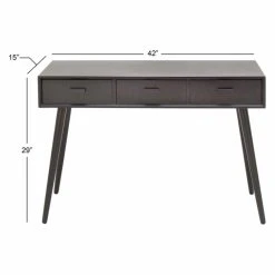 Promo ???? Wood DecMode Rectangular 3 Drawer Console Table ???? -Convenience Concepts Shop detail7UMA6181