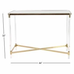 Flash Sale π DecMode Modern Iron And Acrylic Rectangular Mirror Console Table π 11 Flash Sale π DecMode Modern Iron And Acrylic Rectangular Mirror Console Table π -Convenience Concepts Shop detail7UMA9961