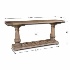 Flash Sale 😍 Wood Uttermost Stratford Console Table - Stony Gray ⭐ -Convenience Concepts Shop detail7UMC4048