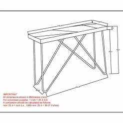 Discount ⭐ Metal !nspire Rustic Modern Solid Wood And Iron Console Table 🤩 -Convenience Concepts Shop detail7WORW458