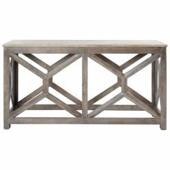 Brand new 🔥 Wood Signature Design By Ashley Lanzburg Weathered Console Table 😉 -Convenience Concepts Shop detailASHY6955