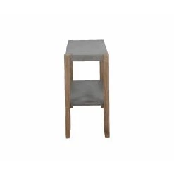 Flash Sale 💯 Alaterre Furniture Newport Faux Concrete And Wood Sofa/TV Console Table With Shelf 🎉 -Convenience Concepts Shop detailASR9817