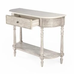 Buy 🌟 Butler Specialty Wood Butler Danielle Marble Console Table - Rustic Gray 🔔 -Convenience Concepts Shop detailBTR3757