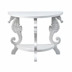 Buy 😀 Wood Coast To Coast Wonders Of The Sea Demilune Console Table ⌛ -Convenience Concepts Shop detailCTCI2009