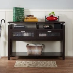 Cheapest 🥰 Wood Furniture Of America Caelon Sofa Table ⭐ -Convenience Concepts Shop detailENLB2787
