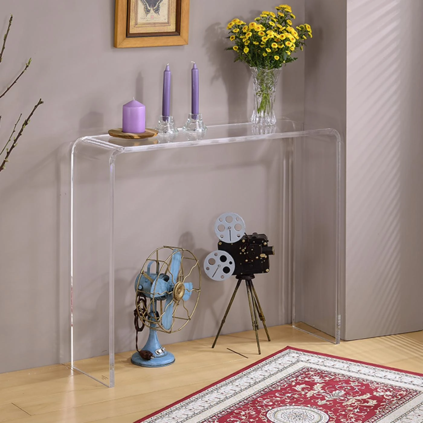 Best Pirce 🔔 Fox Hill Trading Clear Acrylic Console Table 💯 3 Best Pirce 🔔 Fox Hill Trading Clear Acrylic Console Table 💯 - Image 3